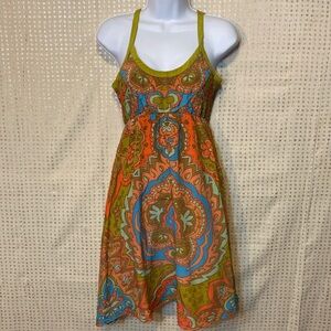 Moulinette Soeurs From Anthropologie 100% Silk Dress Racer Back